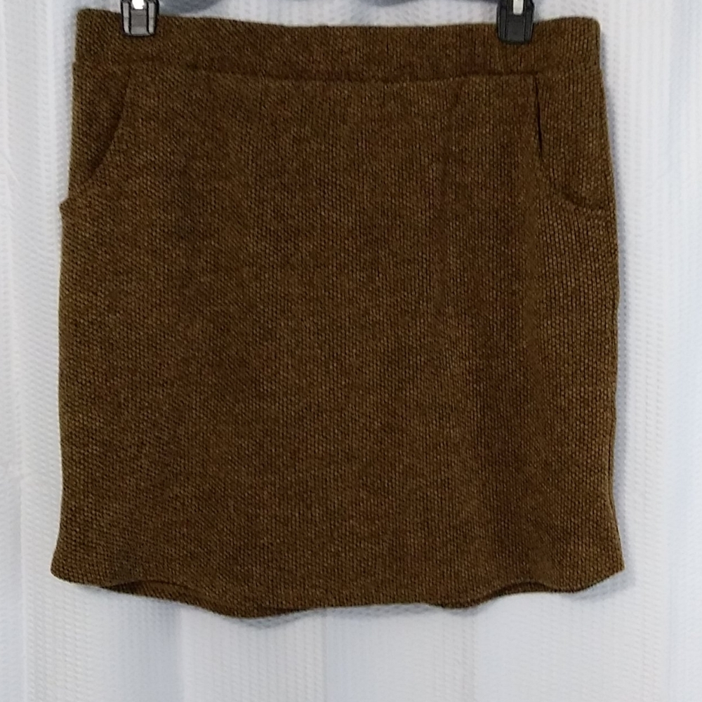 Renee C. Brown Tweed Skirt NWOT Size XL